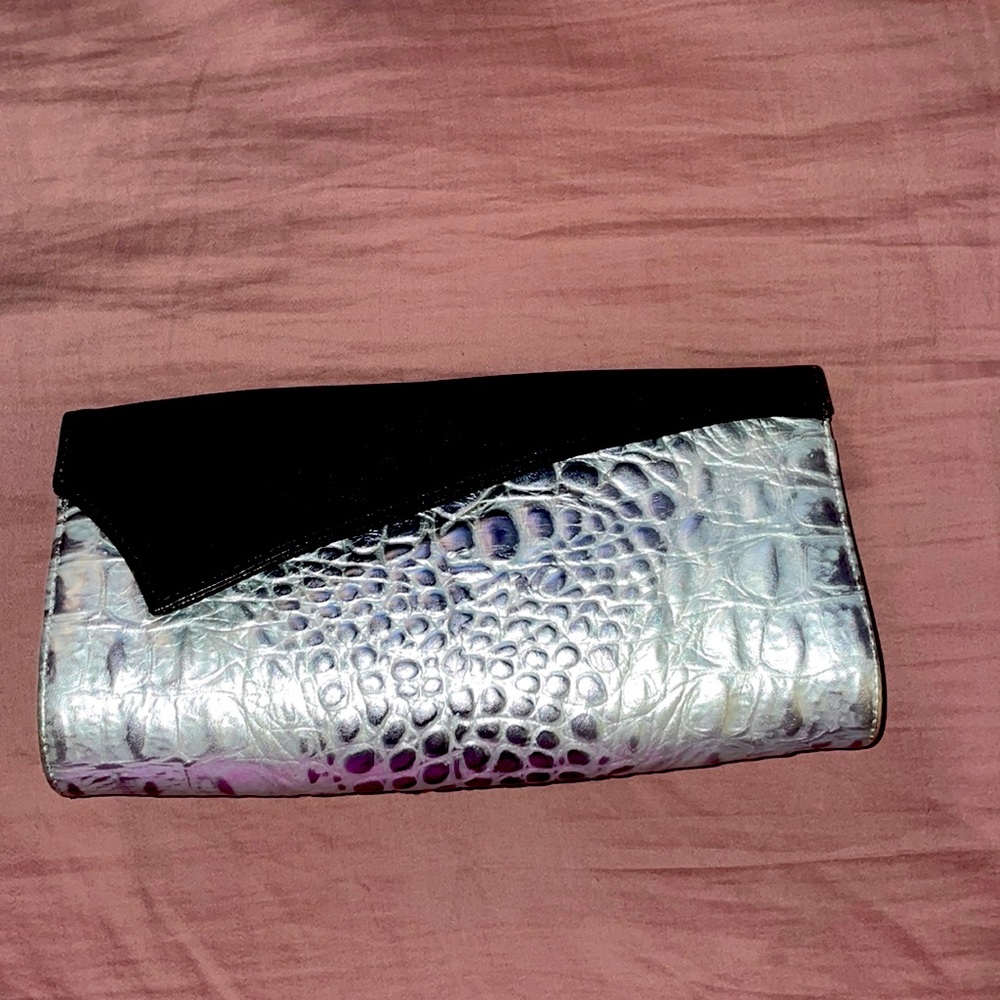 Lublu forever snake skin clutch